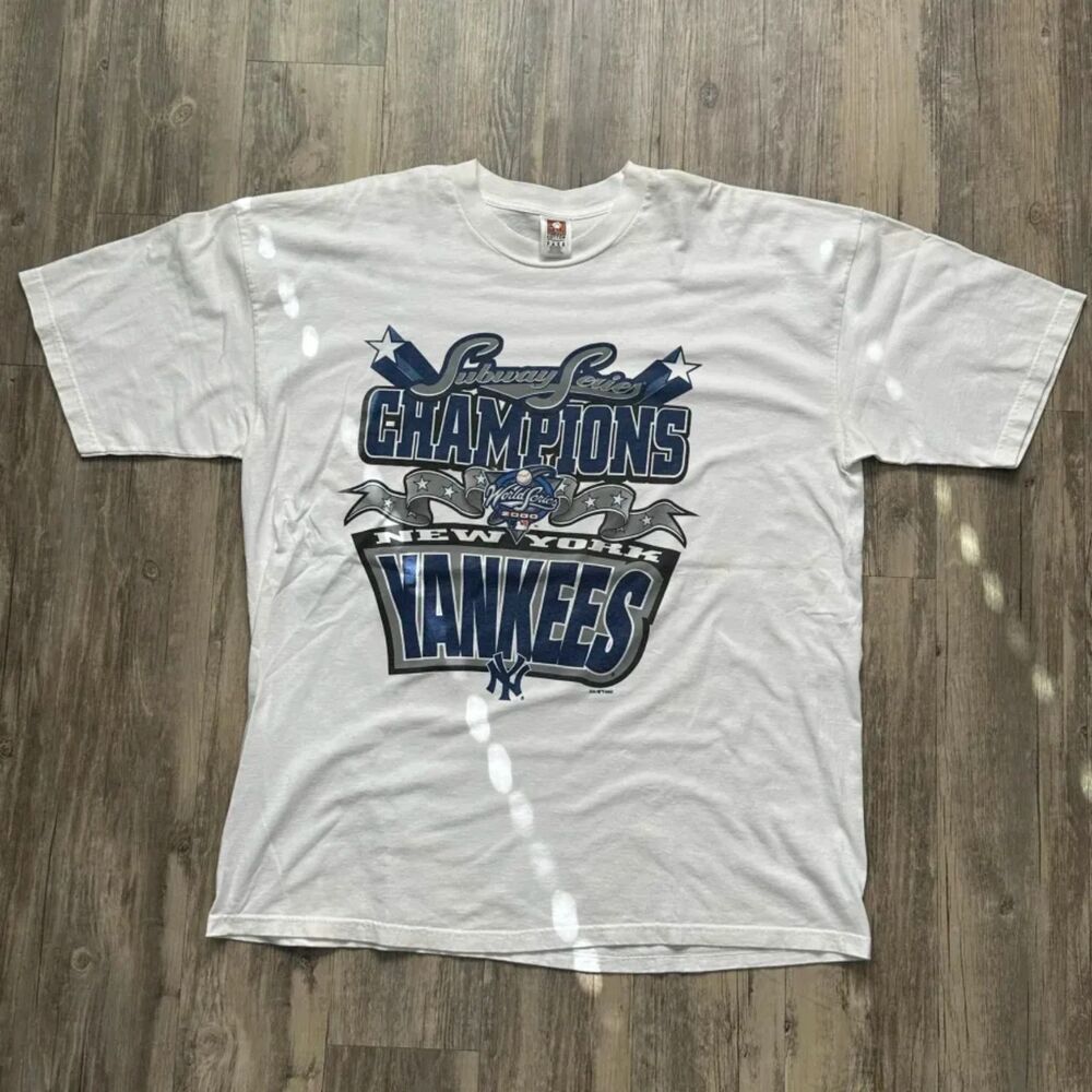 Vintage 2000 MLB New York Yankees Mets Subway Series T Shirt Size 3XL